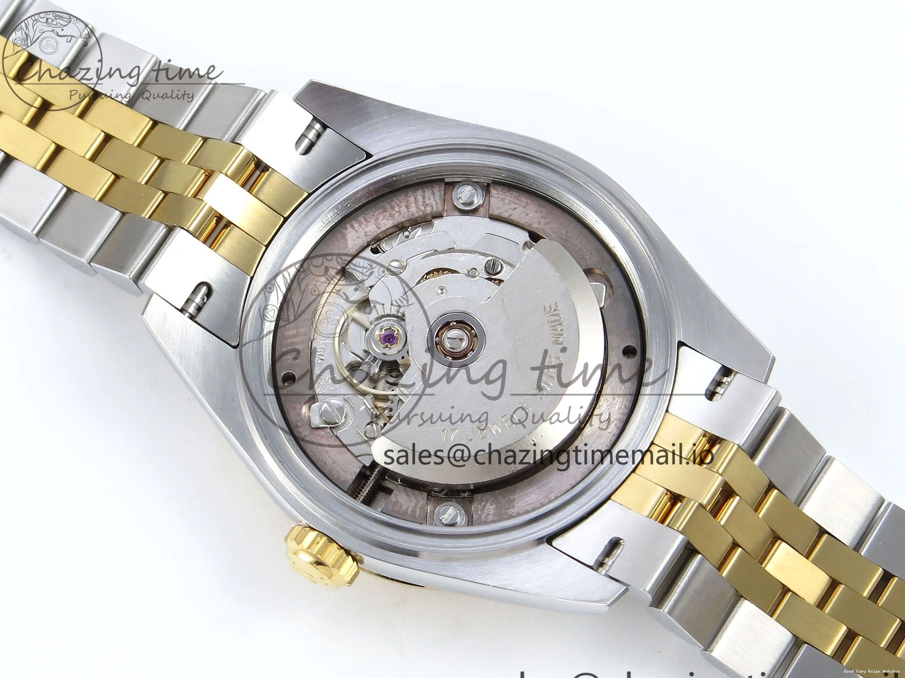 Good Copy Rolex Watches Bezel on Dial ARF Bracelet Best Snug 409 Edition Diamonds DateJust Jubilee ETA YG 1:1 Brown 904L SS Diamonds 31 278383RBR Steel 1222